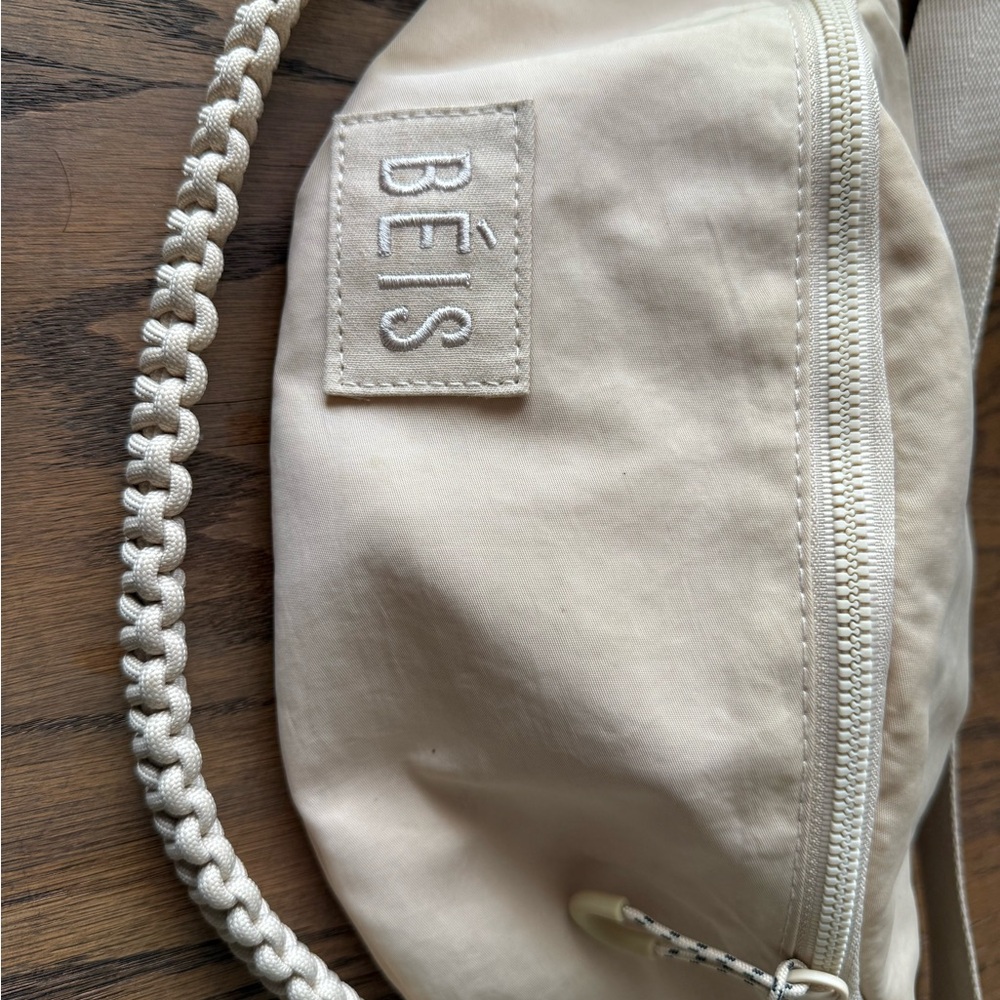 BEIS Cream Crossbody Bag with Chic Design